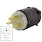 Ac Works Straight Blade Plug, 5-20P, 20 A, 125V AC, 2 Pole, Screw Terminals, Grounded AS520P - alternate 4